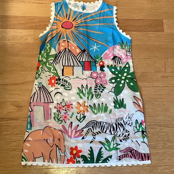 Source Unknown Colorful Graphic Mini Dress - Picture 5 of 10